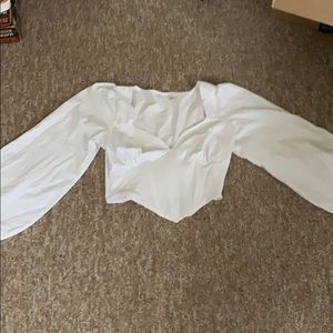 Corset style white long sleeved top from ASOS